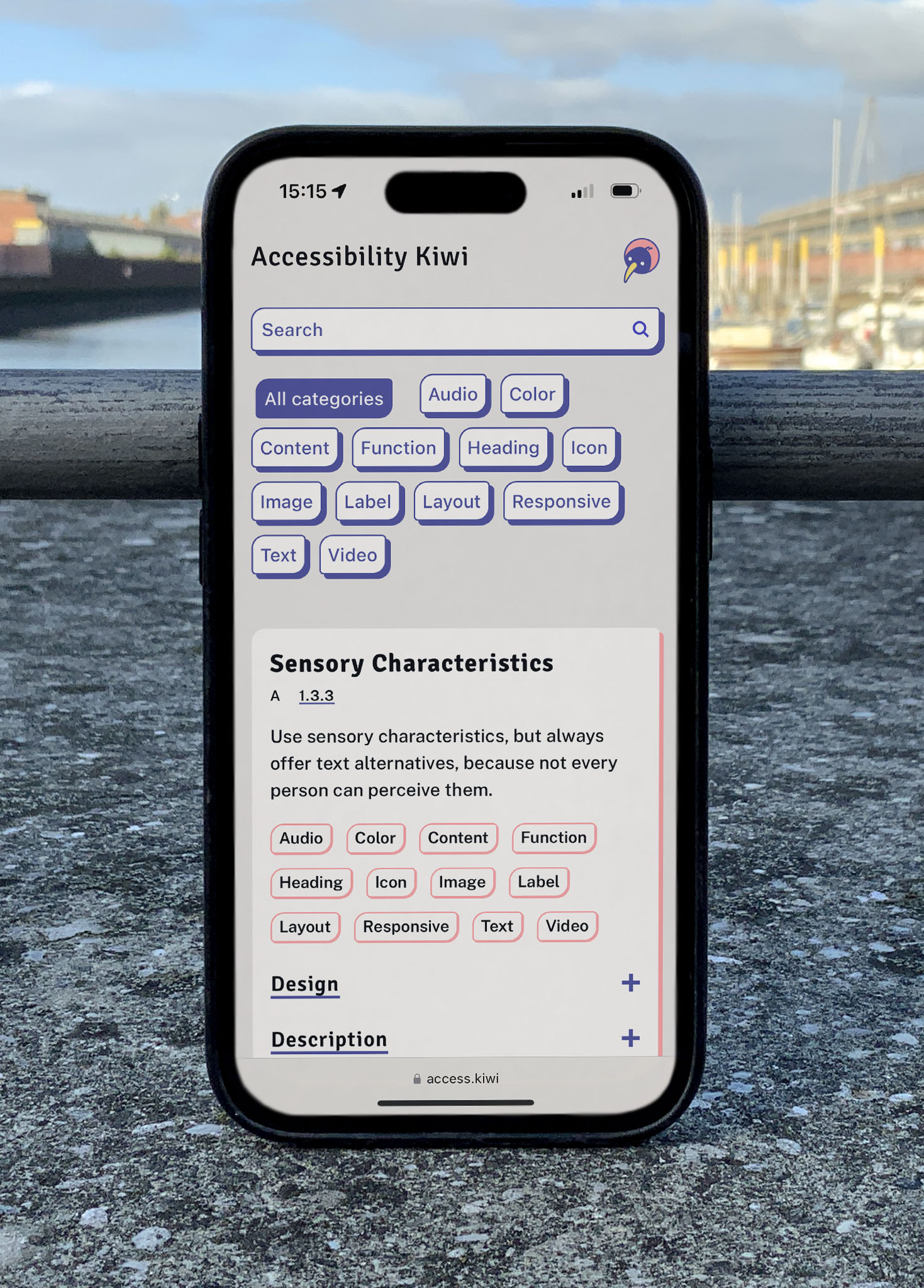 Mobile with screen of frontend