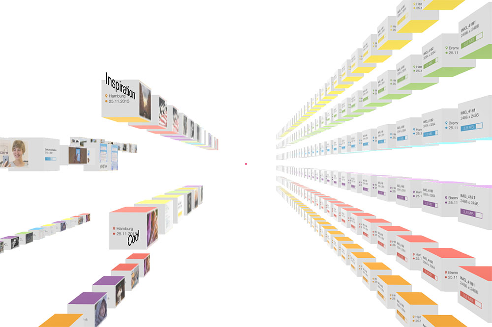 Screenshot of the prototype showing both areas